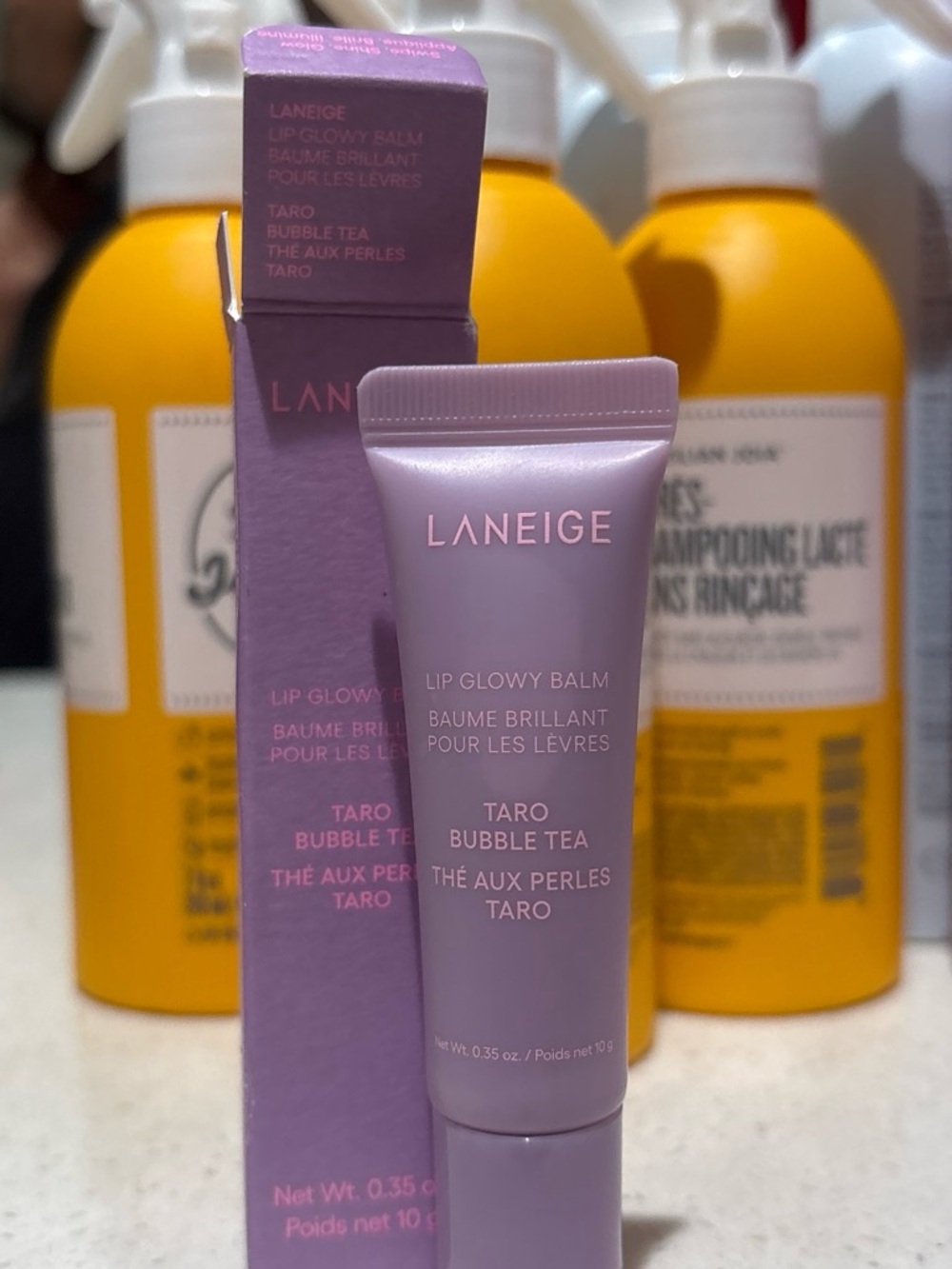 LANEIGE Lip Glowy Balm Taro Bubble Tea - Light Purple